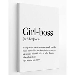 Girl Boss Quote Canvas Wall Art Print 11x14 Inch